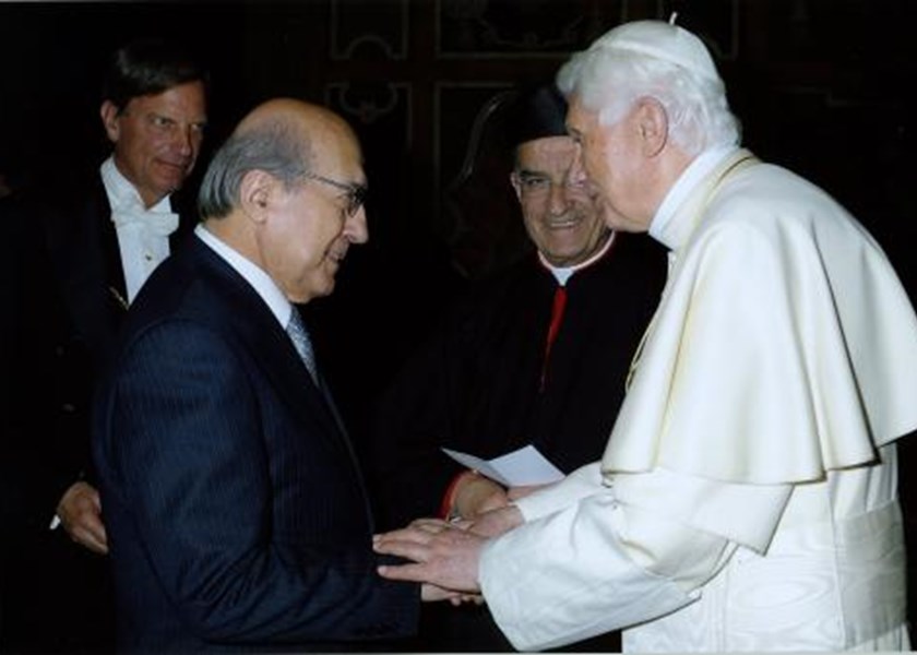 Dr. Joseph Torbey with His Holiness Pope Benedict XVI on February 23, 2011