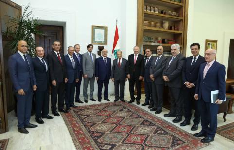 رئيس الجمهورية مهنئاً جمعية المصارف برئاسة طربيه : "مستمرون في العمل لتعزيز الاقتصاد ومواجهة انعكاسات تراكم الازمات".. الرئيس عون : " هناك تحسن طرأ على ميزان المدفوعات يمكن ان يرفع نسبة النمو